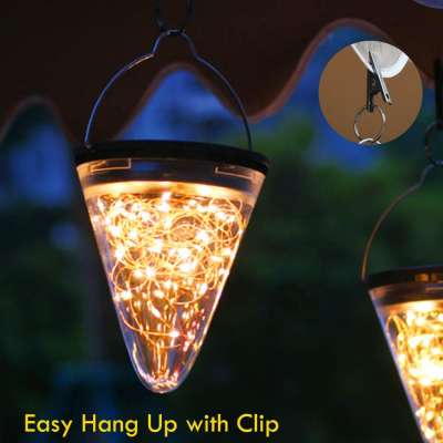 Newest Outdoor Hanging Solar Powered  Waterproof Twinkle Hanging Lantern Lamps for Garden